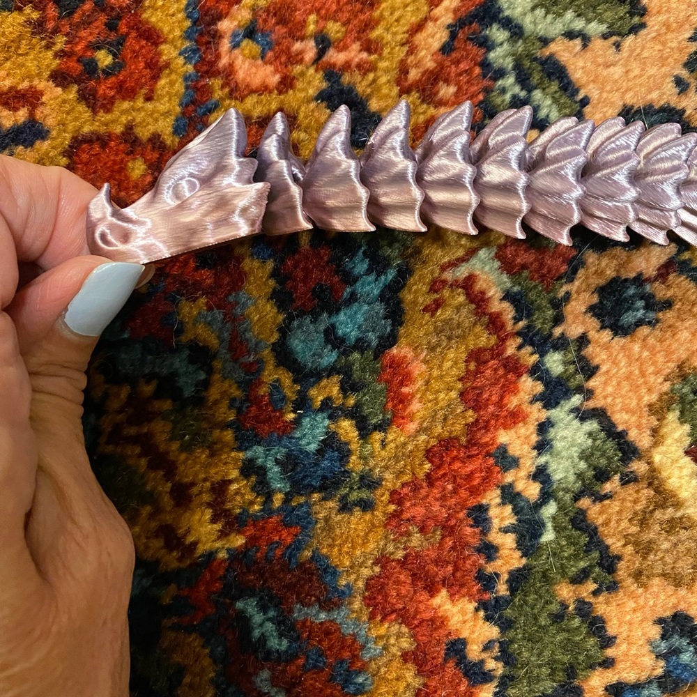 10” Mauve Ombré Flexible Dragon - Picture 7 of 7